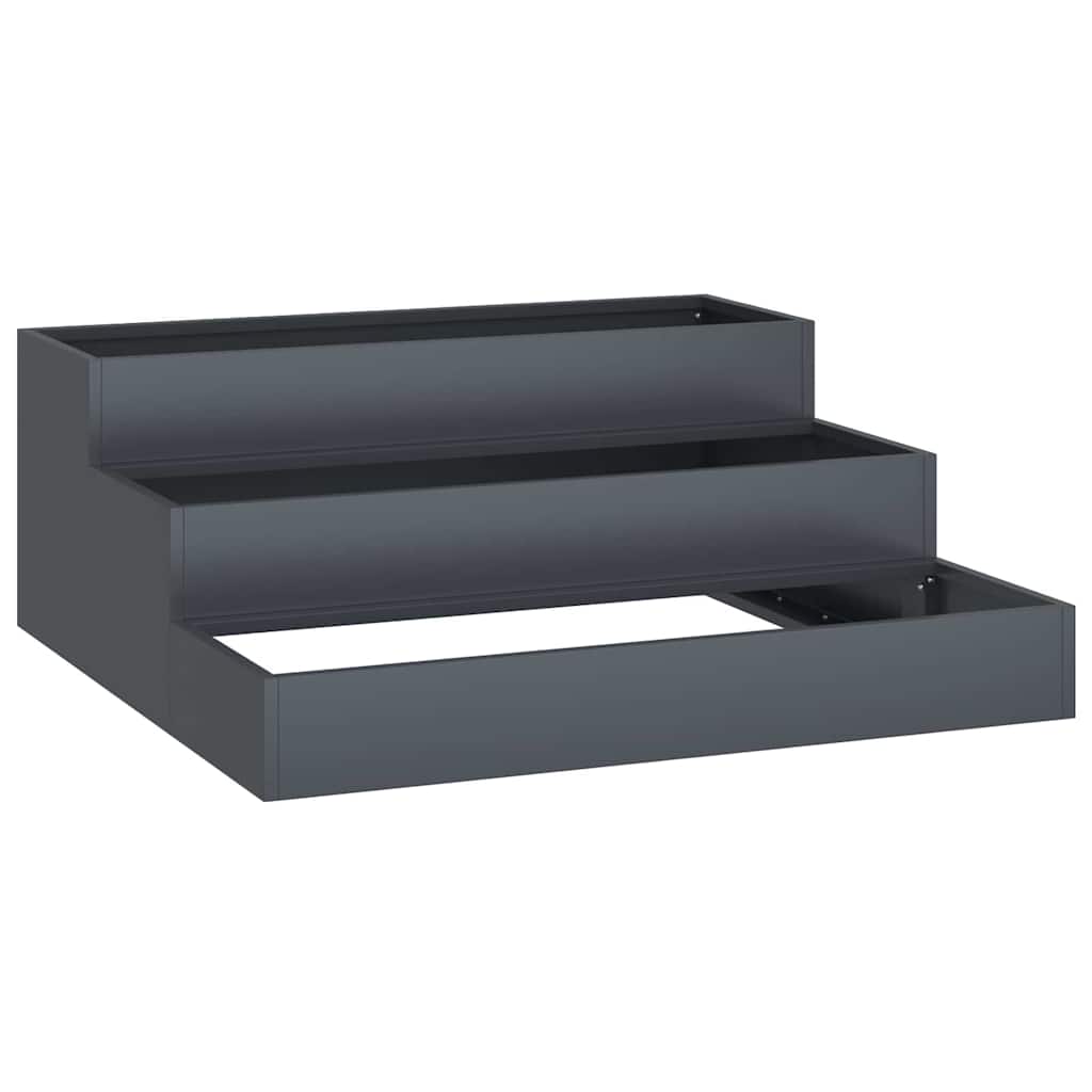 vidaXL Doniczka ogrodowa Antracyt 90 x 90 x 35 cm Stal zimnogięta