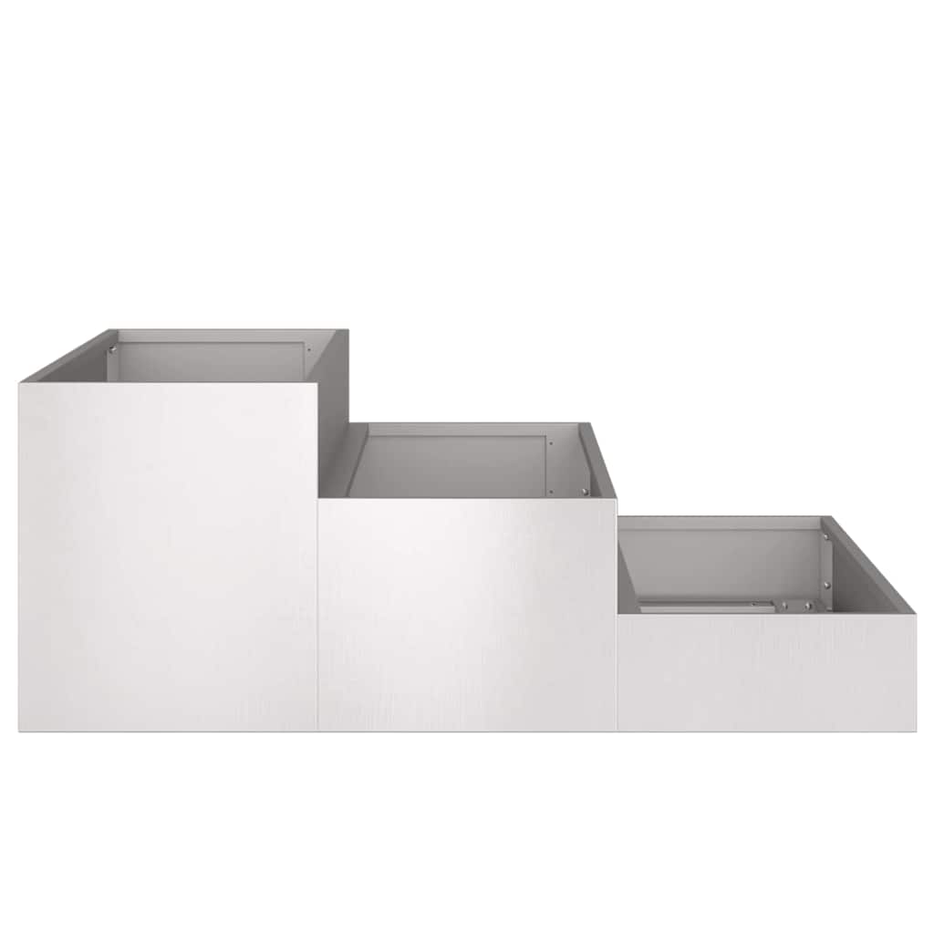 vidaXL Doniczka ogrodowa Srebrny 90 x 90 x 35 cm Stal nierdzewna