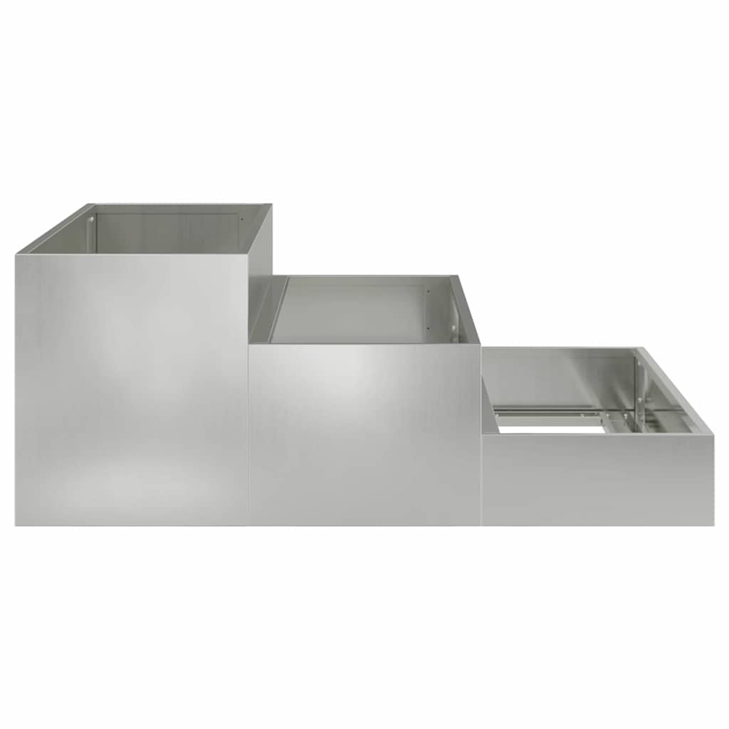 vidaXL Doniczka ogrodowa Srebrny 90 x 90 x 35 cm Stal Galwanizowana