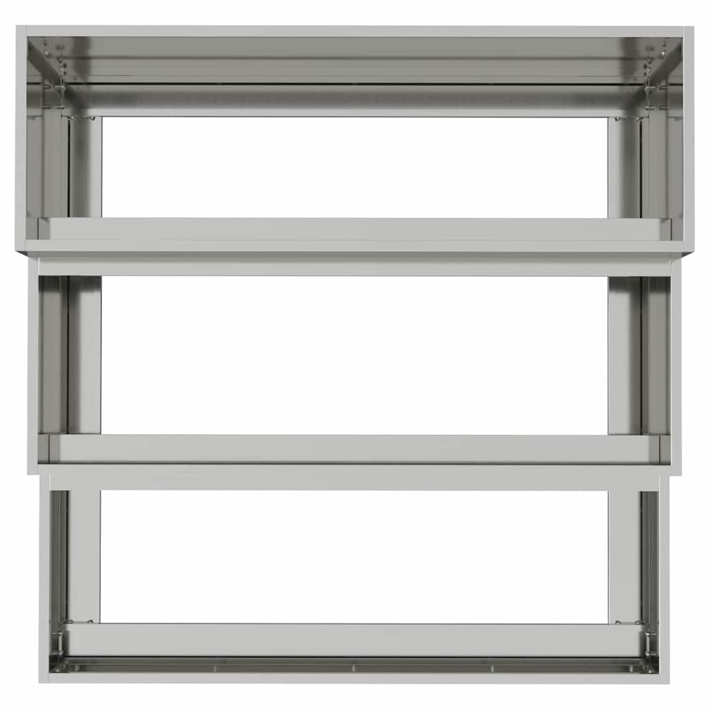 vidaXL Doniczka ogrodowa Srebrny 90 x 90 x 35 cm Stal Galwanizowana