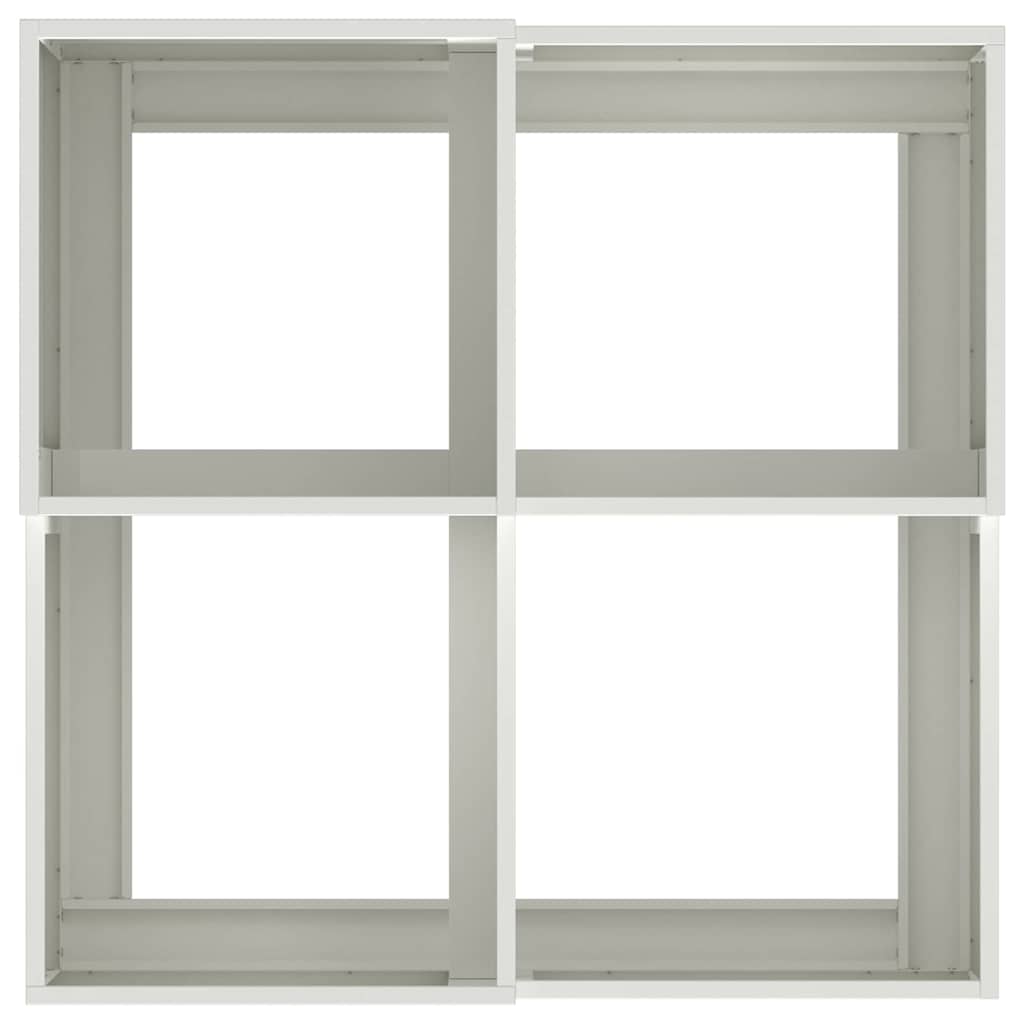 vidaXL Doniczka ogrodowa Biały 80 x 80 x 48 cm Stal