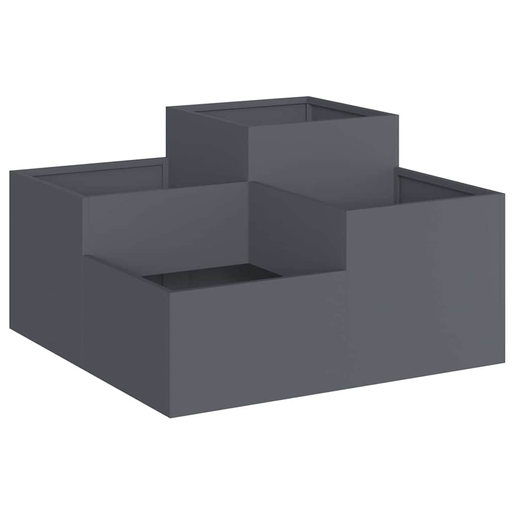 vidaXL Doniczka ogrodowa Antracyt 80 x 80 x 48 cm Stal