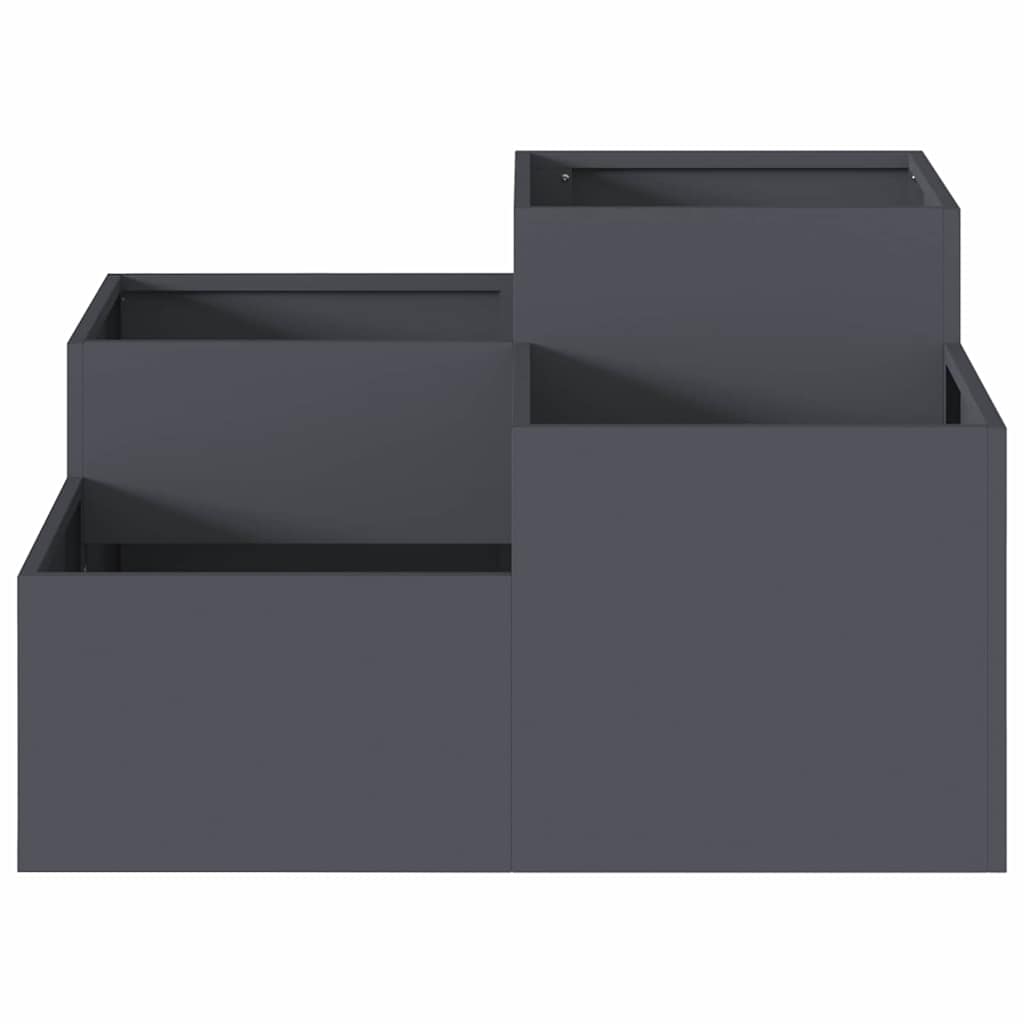 vidaXL Doniczka ogrodowa Antracyt 80 x 80 x 48 cm Stal