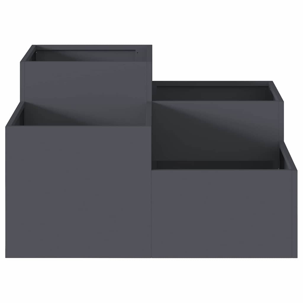vidaXL Doniczka ogrodowa Antracyt 80 x 80 x 48 cm Stal