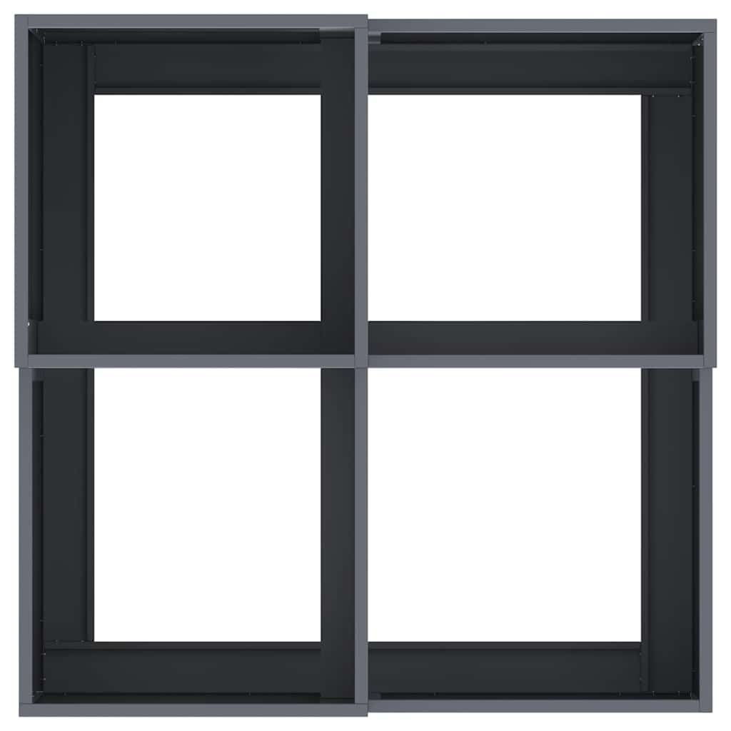 vidaXL Doniczka ogrodowa Antracyt 80 x 80 x 48 cm Stal