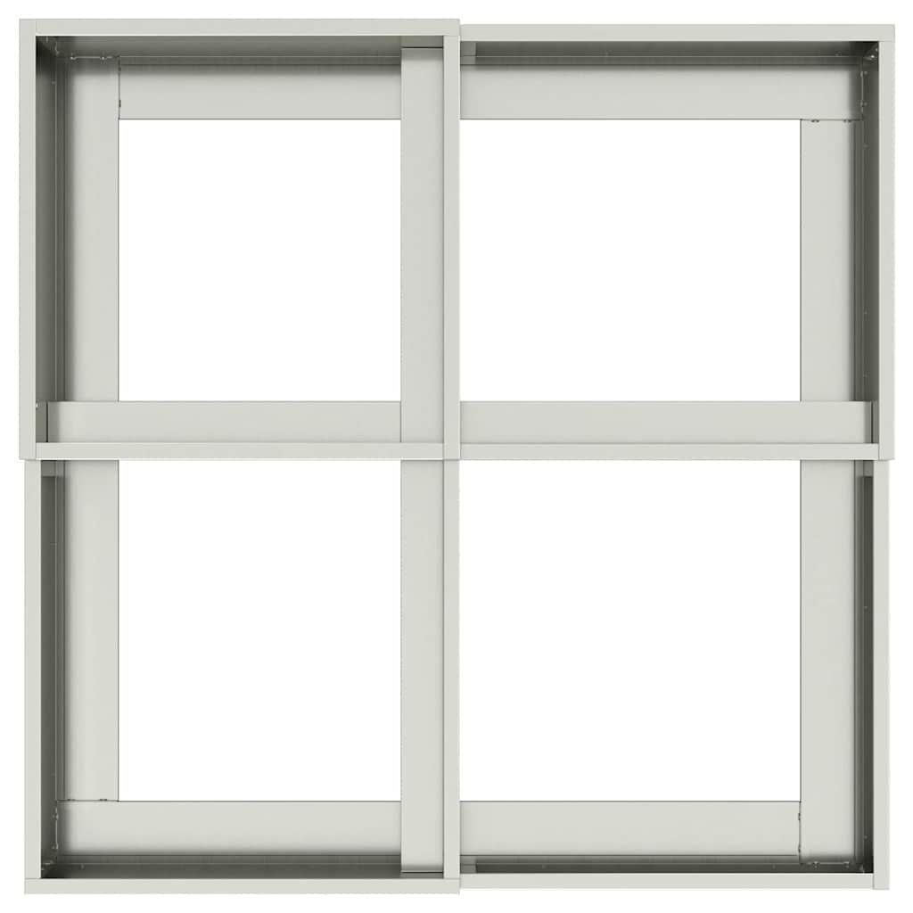 vidaXL Doniczka ogrodowa Srebrny 80 x 80 x 48 cm Stal galwanizowana