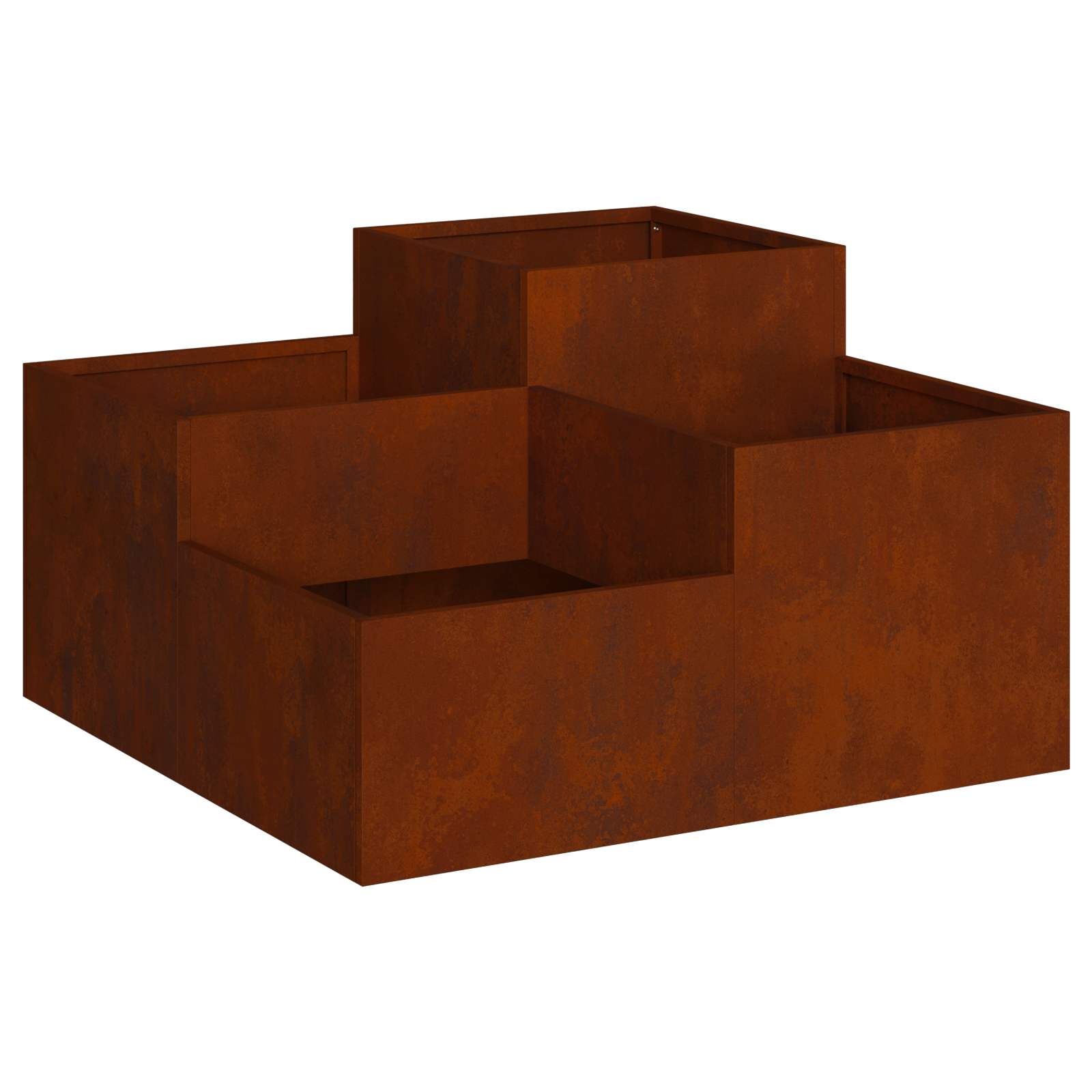 vidaXL Doniczka ogrodowa Rdzawy 80 x 80 x 48 cm