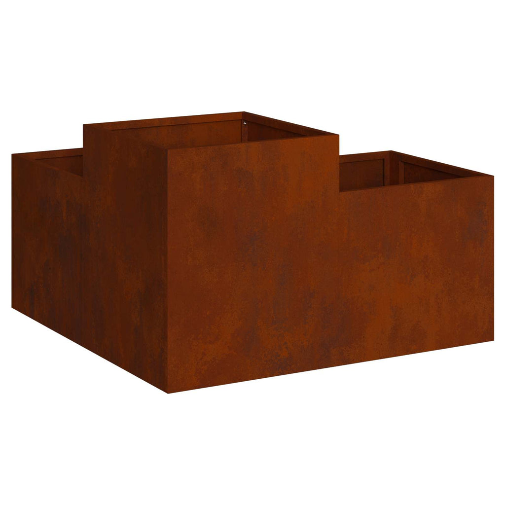 vidaXL Doniczka ogrodowa Rdzawy 80 x 80 x 48 cm