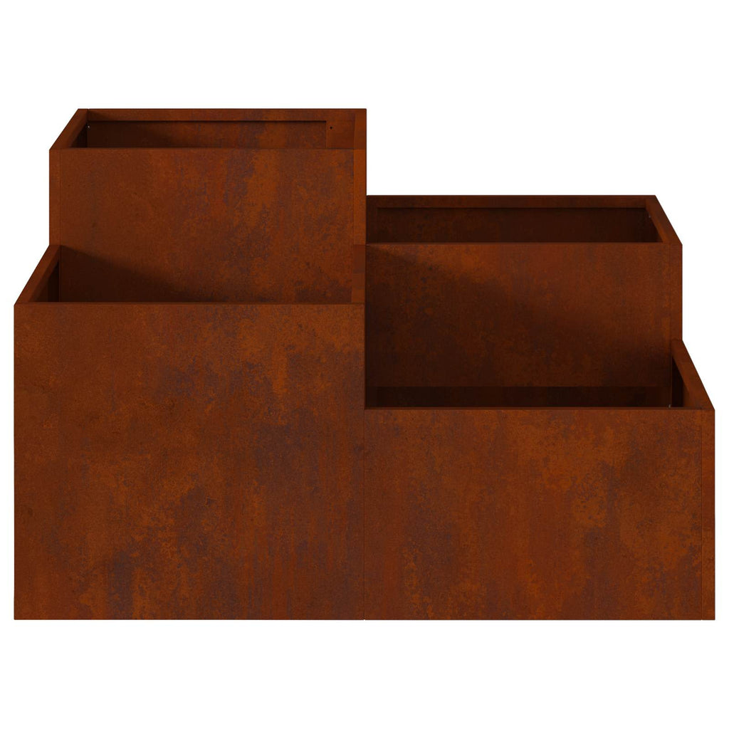 vidaXL Doniczka ogrodowa Rdzawy 80 x 80 x 48 cm