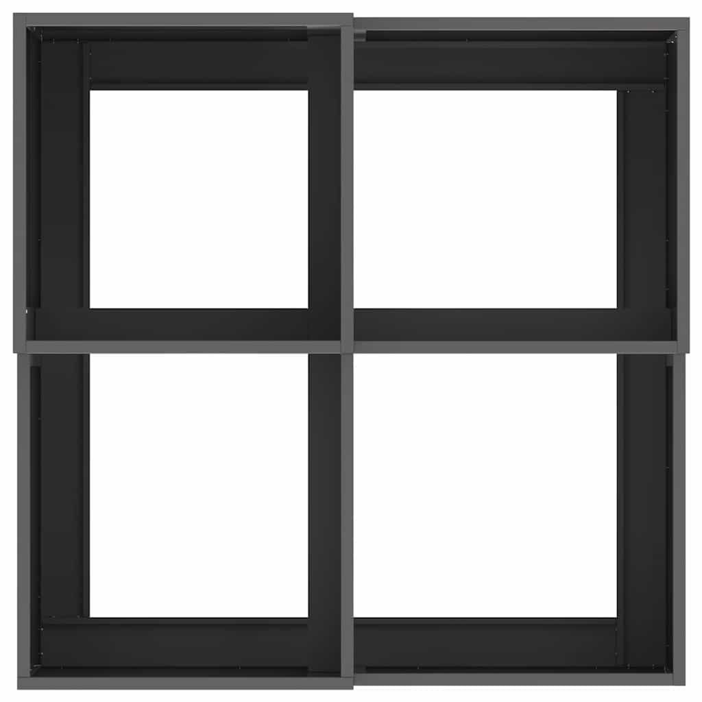 vidaXL Doniczka ogrodowa Czarny 100 x 100 x 48 cm Stal