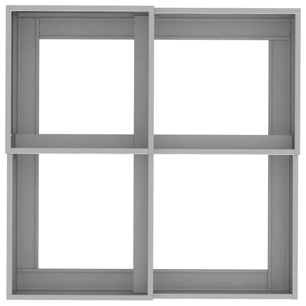 vidaXL Doniczka ogrodowa Srebrny 100 x 100 x 48 cm stal nierdzewna