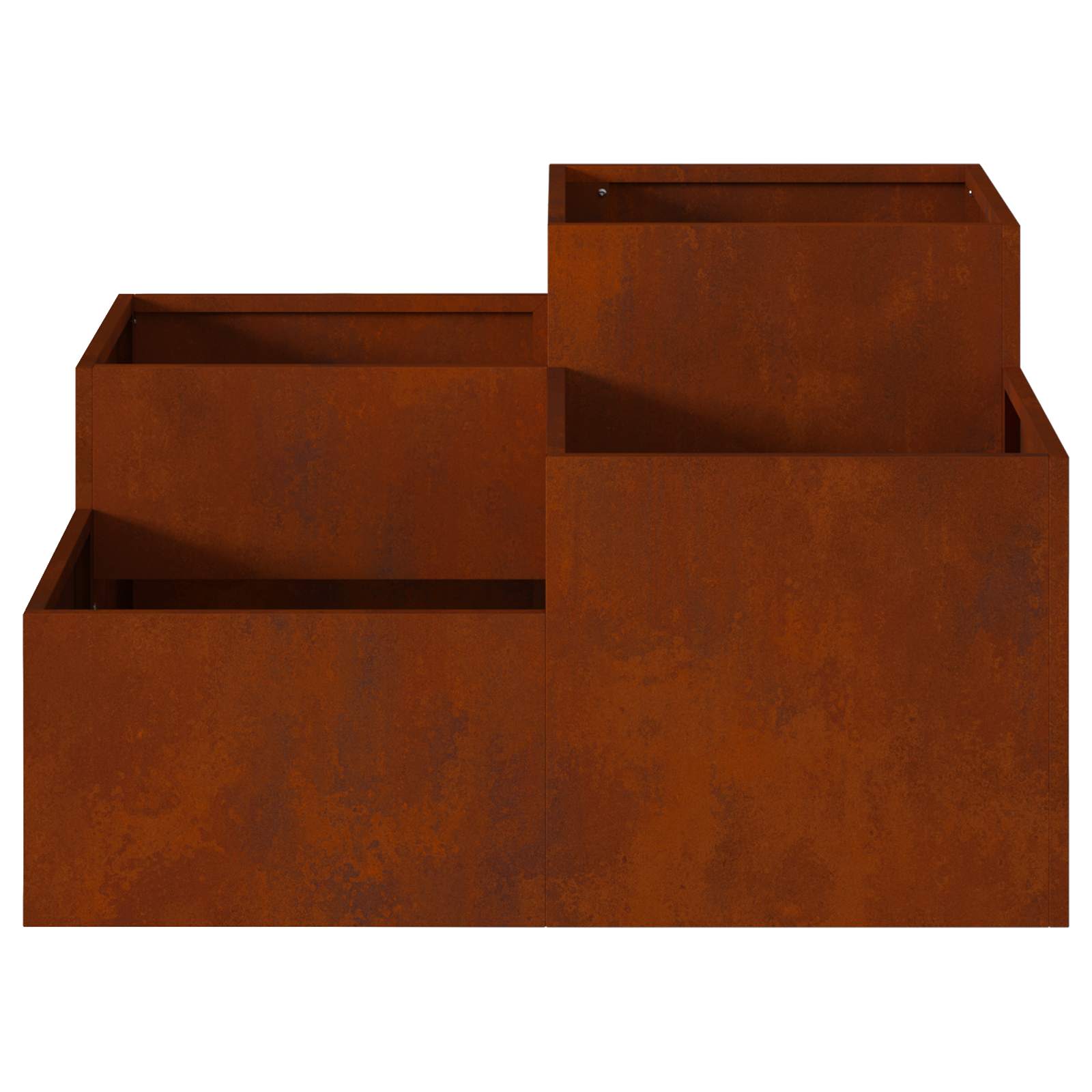 vidaXL Doniczka ogrodowa Rdzawy 100 x 100 x 48 cm