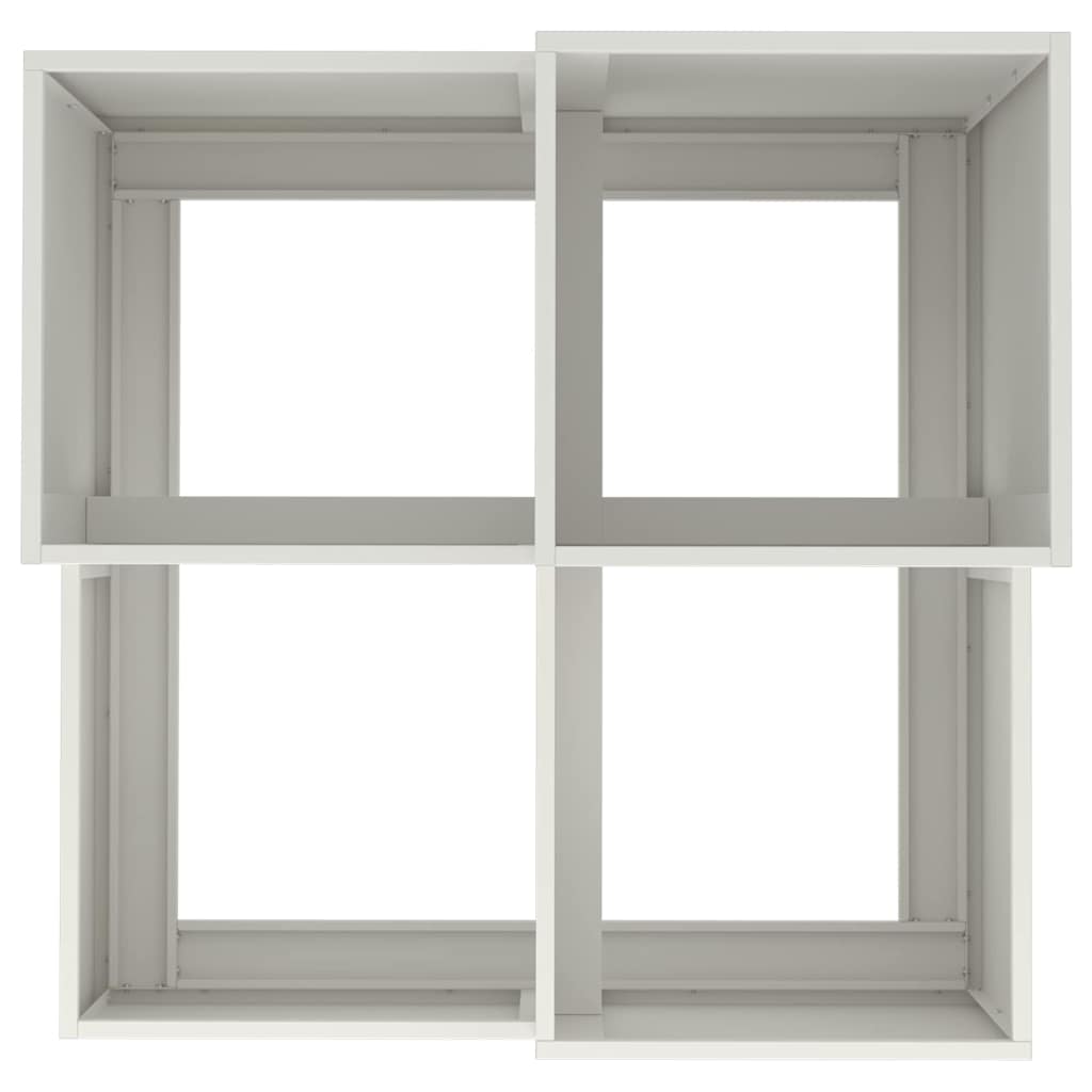 vidaXL Doniczka ogrodowa Biały 80 x 80 x 60 cm Stal
