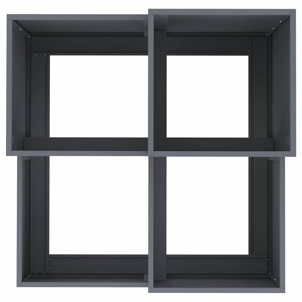 vidaXL Doniczka ogrodowa Antracyt 80 x 80 x 60 cm Stal