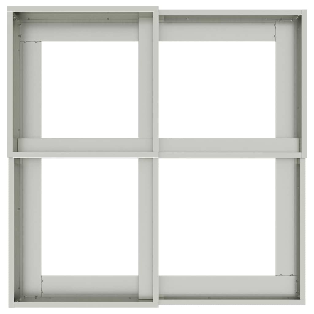 vidaXL Doniczka ogrodowa Srebrny 80 x 80 x 60 cm Stal galwanizowana
