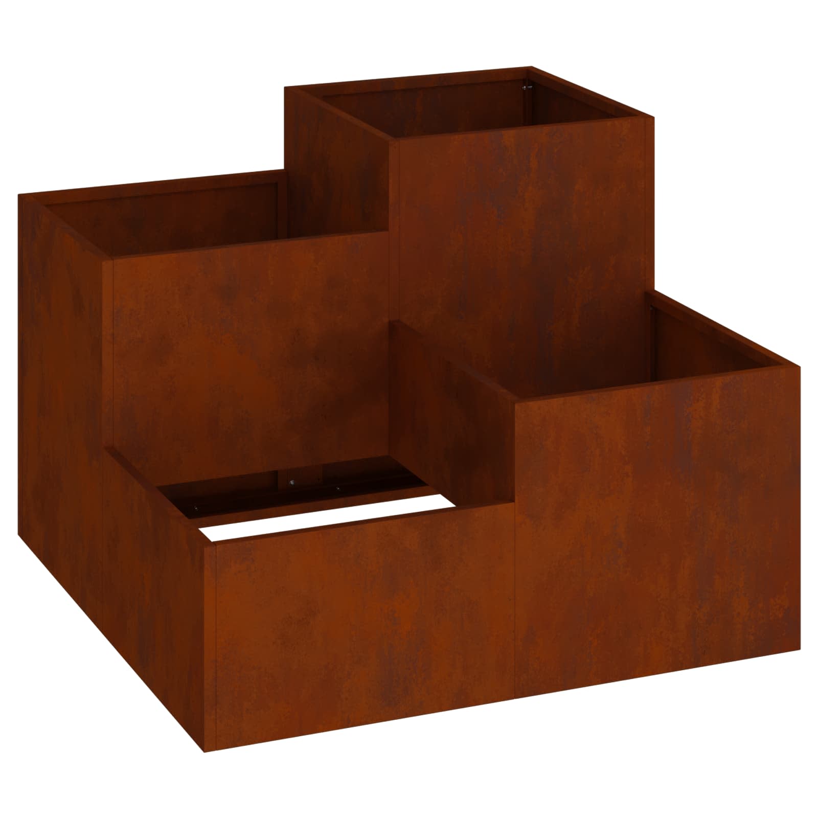 vidaXL Doniczka ogrodowa Rdzawy 80 x 80 x 60 cm