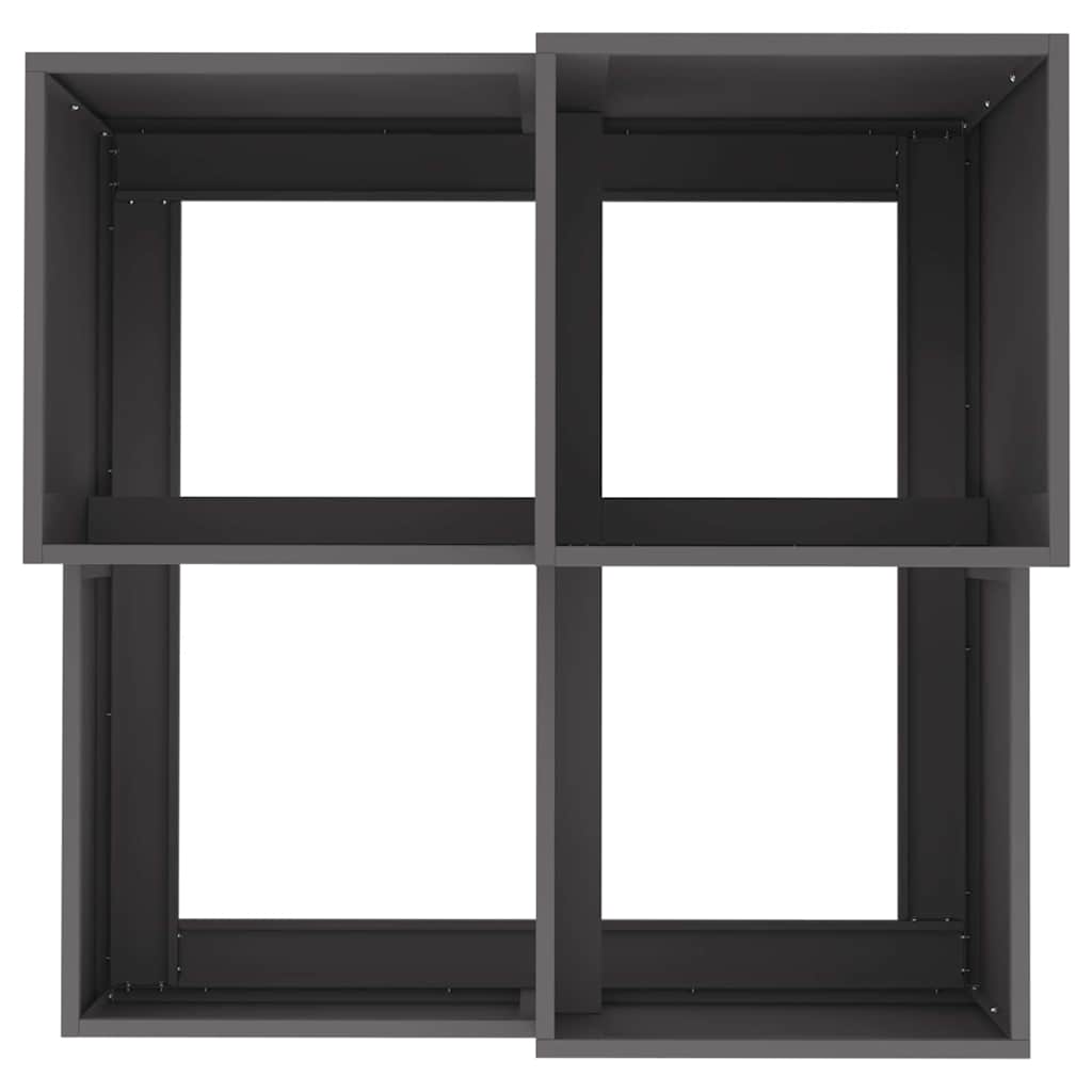 vidaXL Doniczka ogrodowa Czarny 100 x 100 x 60 cm Stal