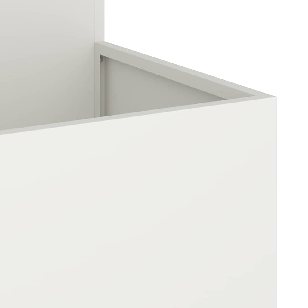 vidaXL Doniczka ogrodowa Biały 100 x 100 x 60 cm Stal