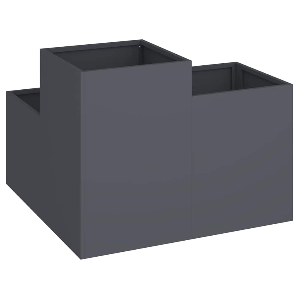 vidaXL Doniczka ogrodowa Antracyt 100 x 100 x 60 cm Stal