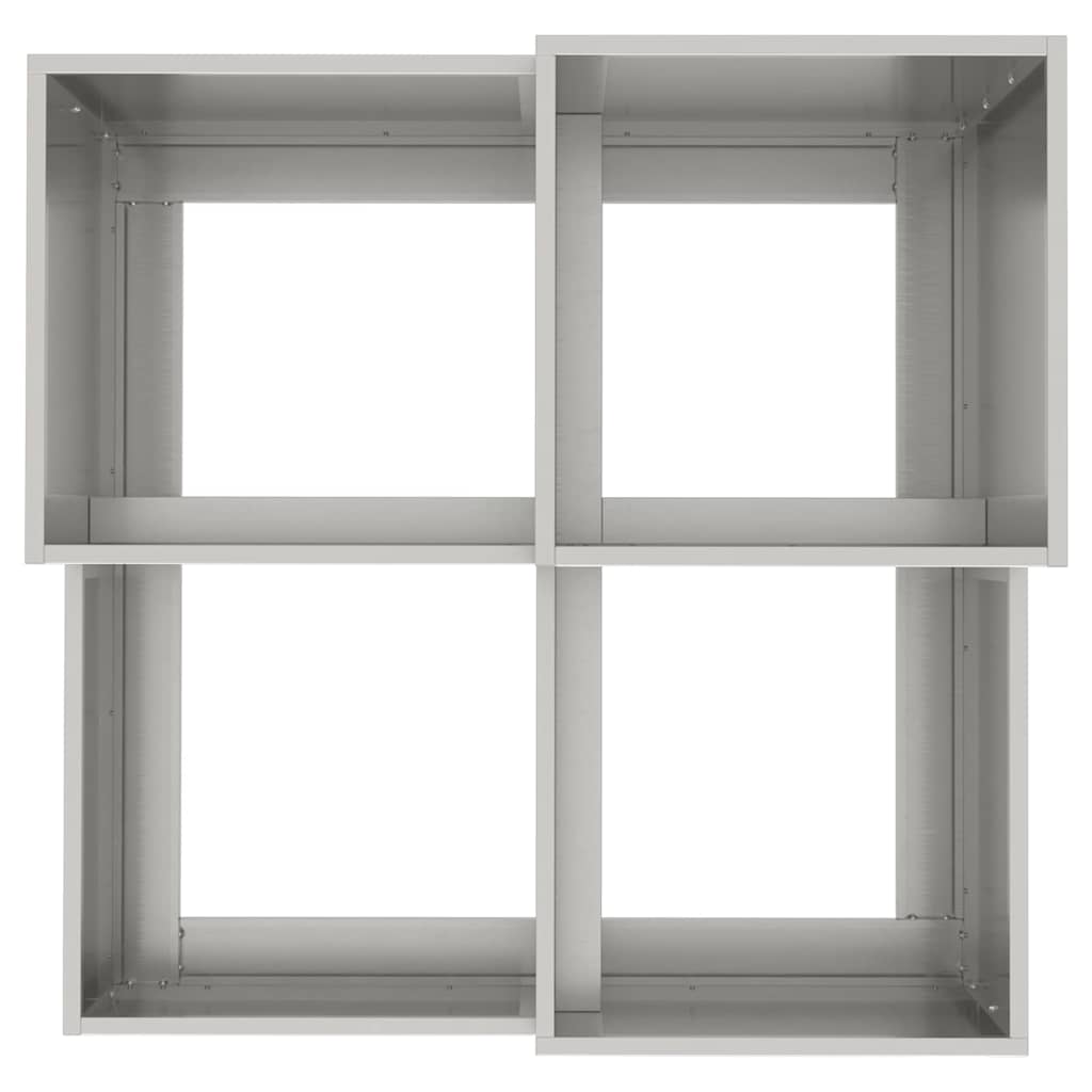 vidaXL Doniczka ogrodowa Srebrny 100 x 100 x 60 cm stal nierdzewna