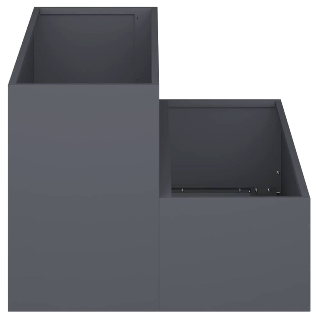 vidaXL Doniczka ogrodowa Antracyt 100 x 60 x 45 cm Stal zimnogięta