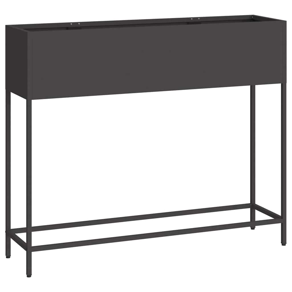 vidaXL Podwyższona doniczka ogrodowa Czarny 100 x 26 x 82 cm Stal