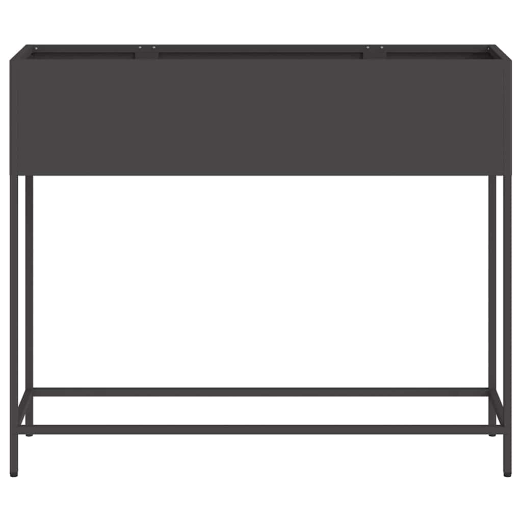 vidaXL Podwyższona doniczka ogrodowa Czarny 100 x 26 x 82 cm Stal