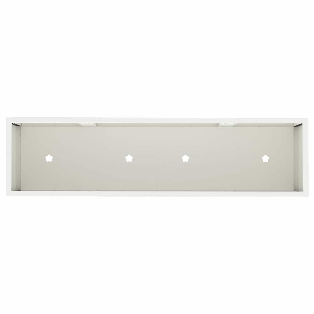 vidaXL Podwyższona doniczka ogrodowa Biały 100 x 26 x 82 cm Stal