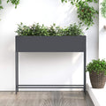 vidaXL Podwyższona doniczka ogrodowa Antracyt 100 x 26 x 82 cm Stal