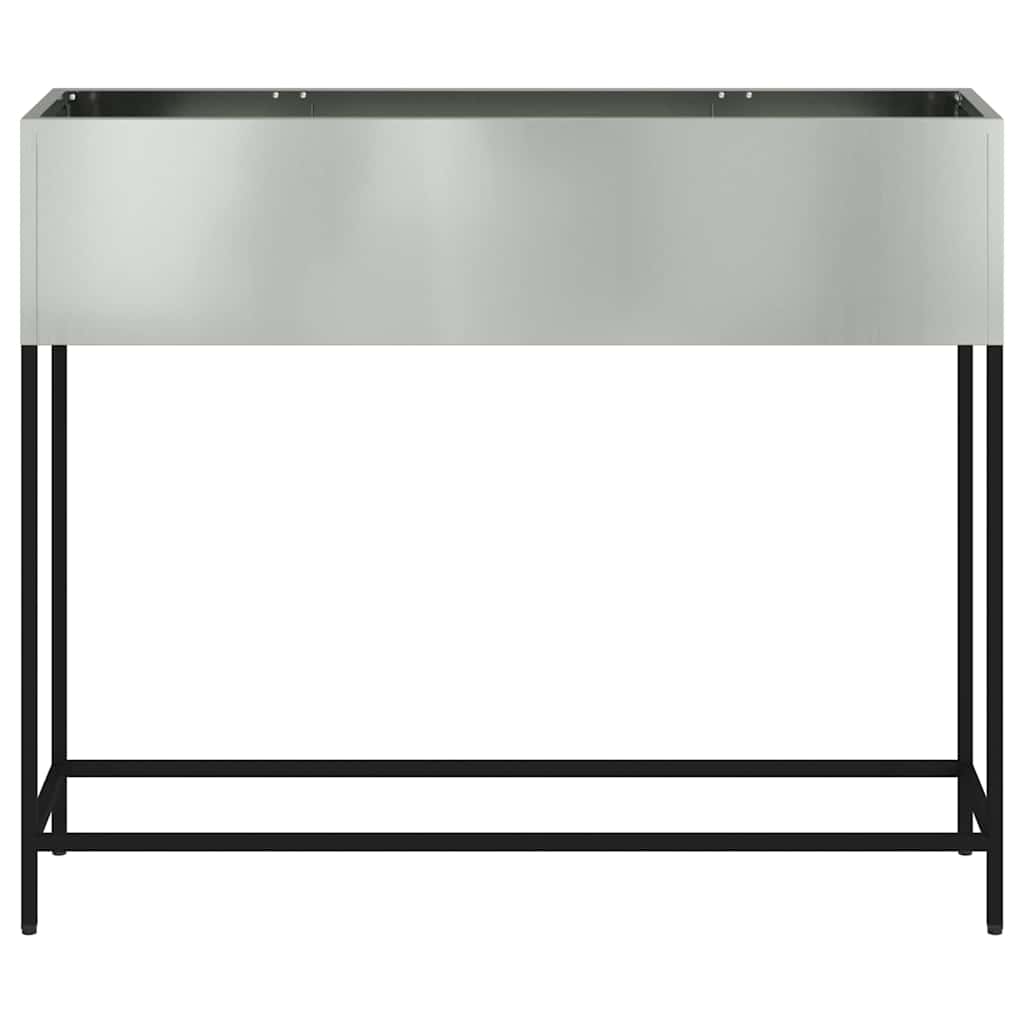 vidaXL Podwyższona doniczka ogrodowa Srebrny 100 x 26 x 82 cm