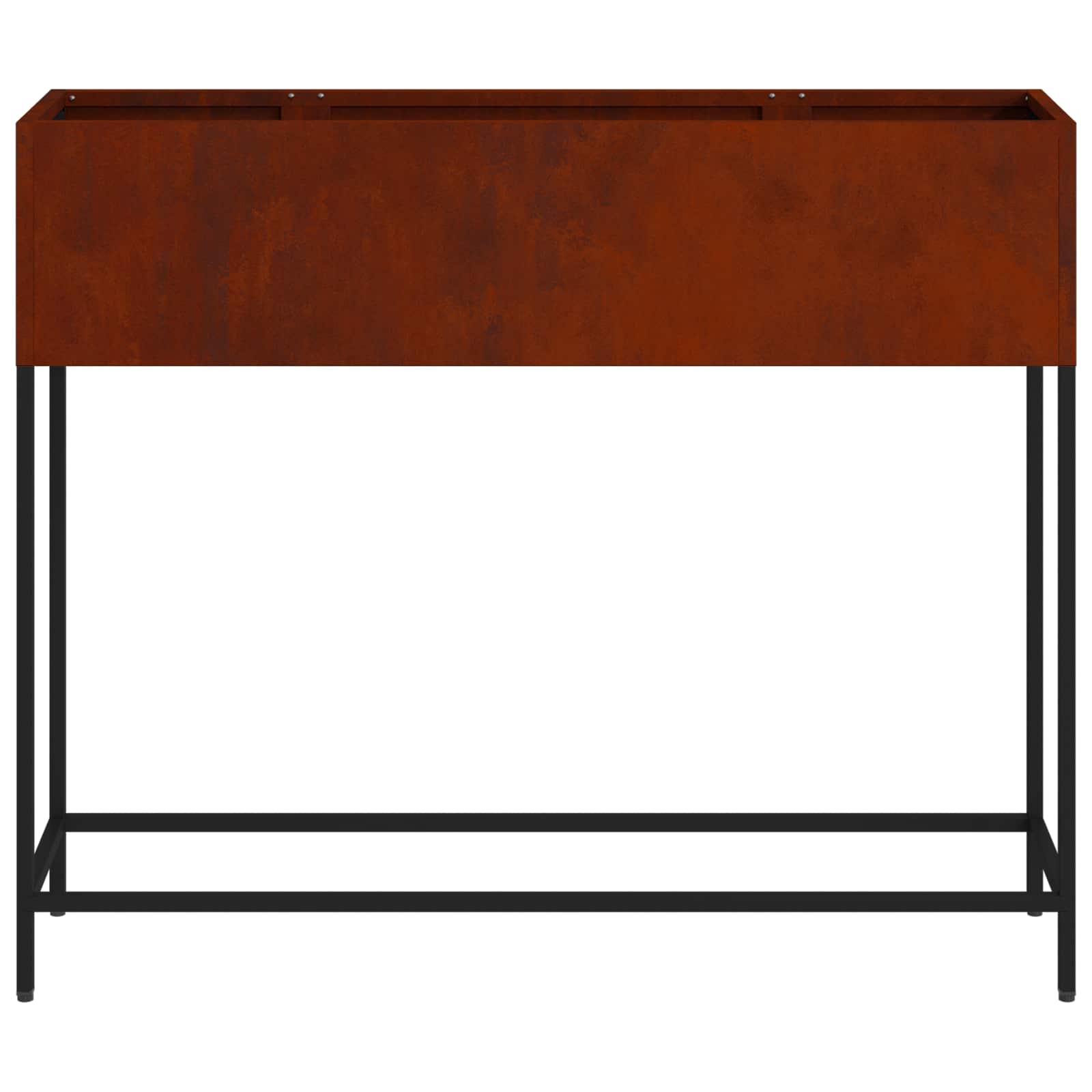 vidaXL Podwyższona doniczka ogrodowa Rdzawy 100 x 26 x 82 cm