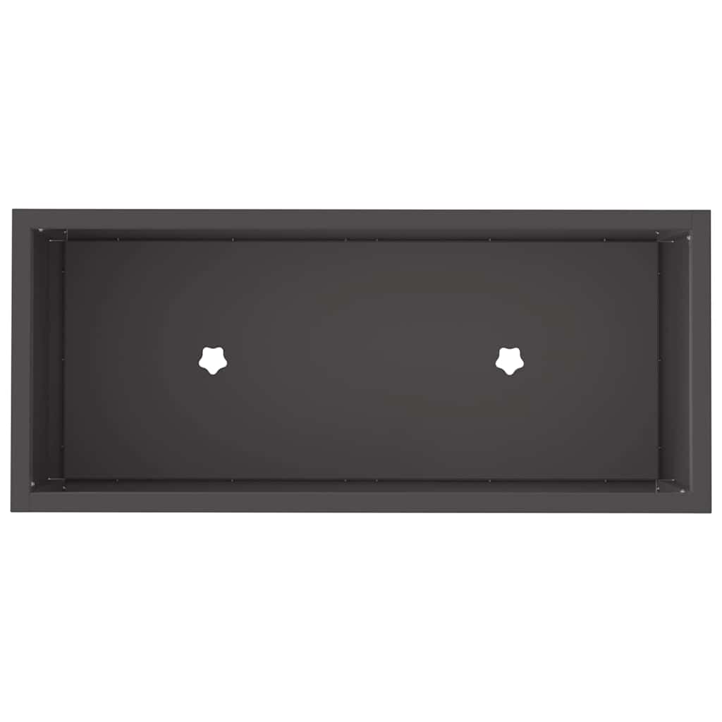 vidaXL Podwyższona doniczka ogrodowa Czarny 60 x 26 x 45 cm Stal