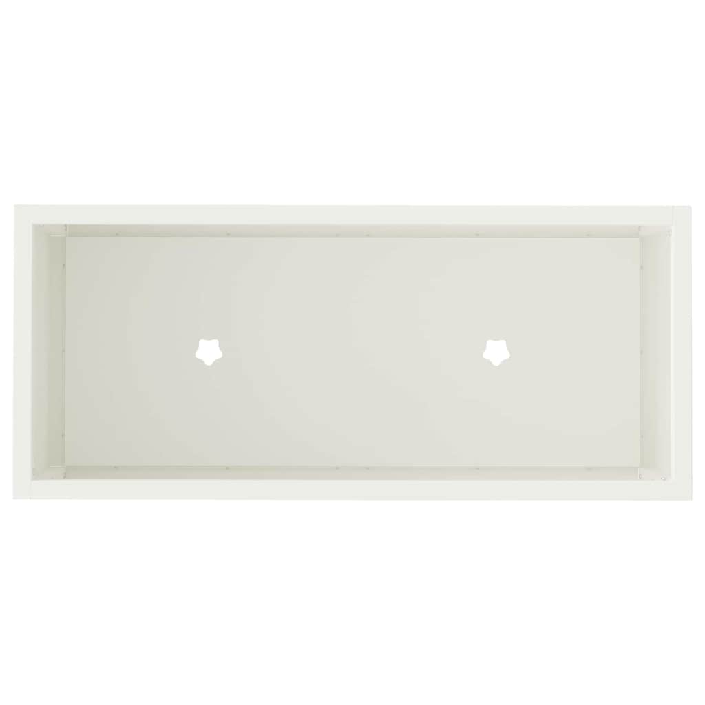 vidaXL Podwyższona doniczka ogrodowa Biały 60 x 26 x 48 cm Stal