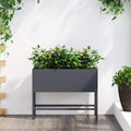 vidaXL Podwyższona doniczka ogrodowa Antracyt 60 x 26 x 45 cm Stal
