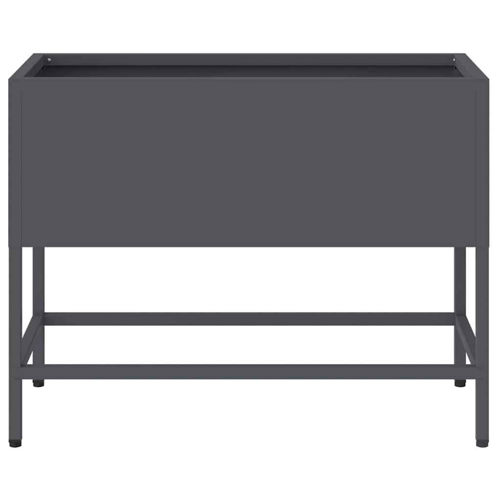 vidaXL Podwyższona doniczka ogrodowa Antracyt 60 x 26 x 45 cm Stal