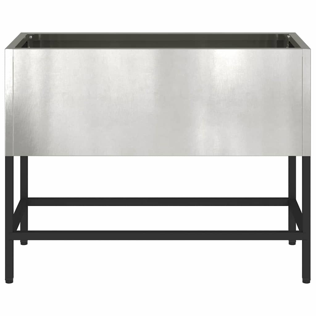 vidaXL Podwyższona doniczka ogrodowa Srebrny 60 x 26 x 45 cm