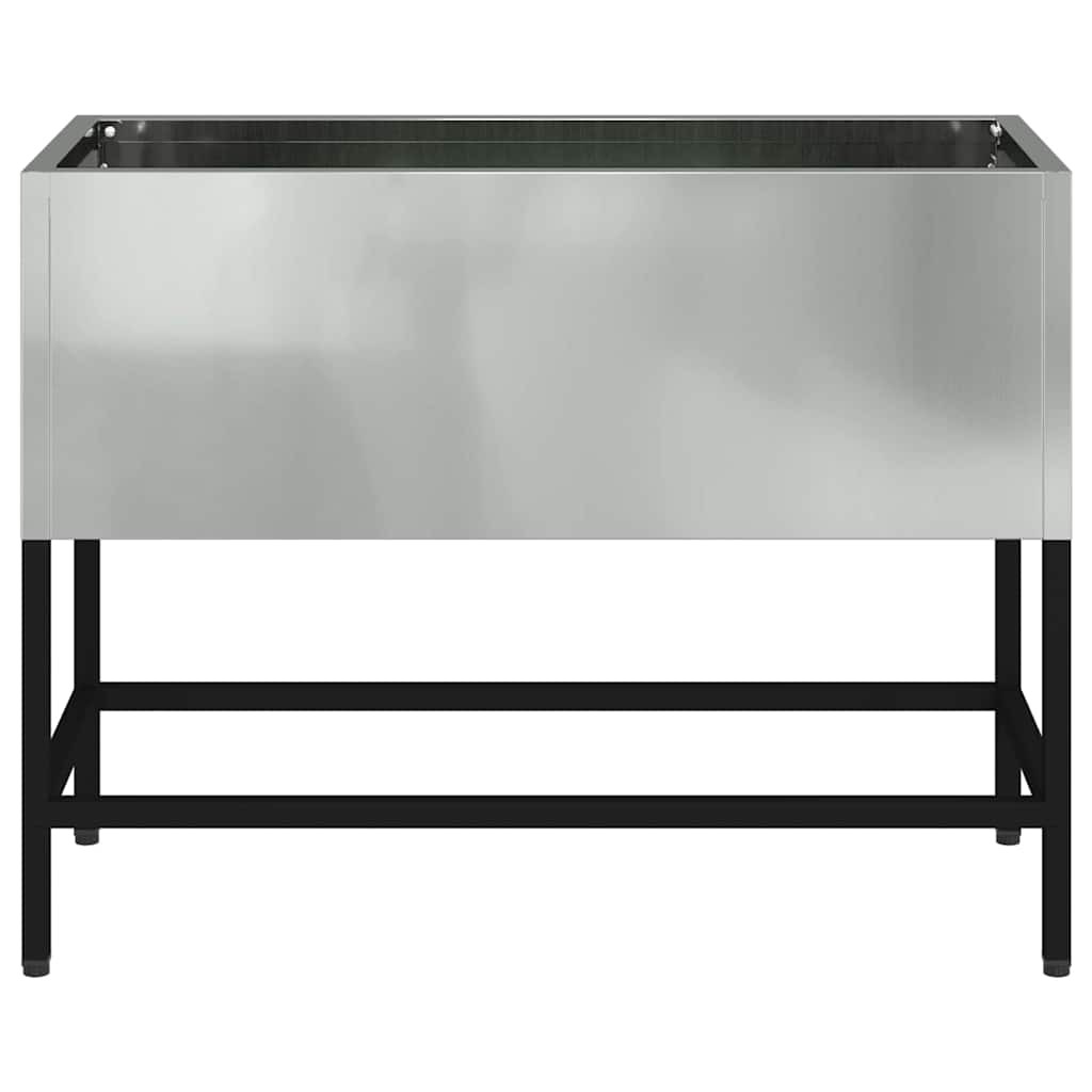 vidaXL Podwyższona doniczka ogrodowa Srebrny 60 x 26 x 45 cm