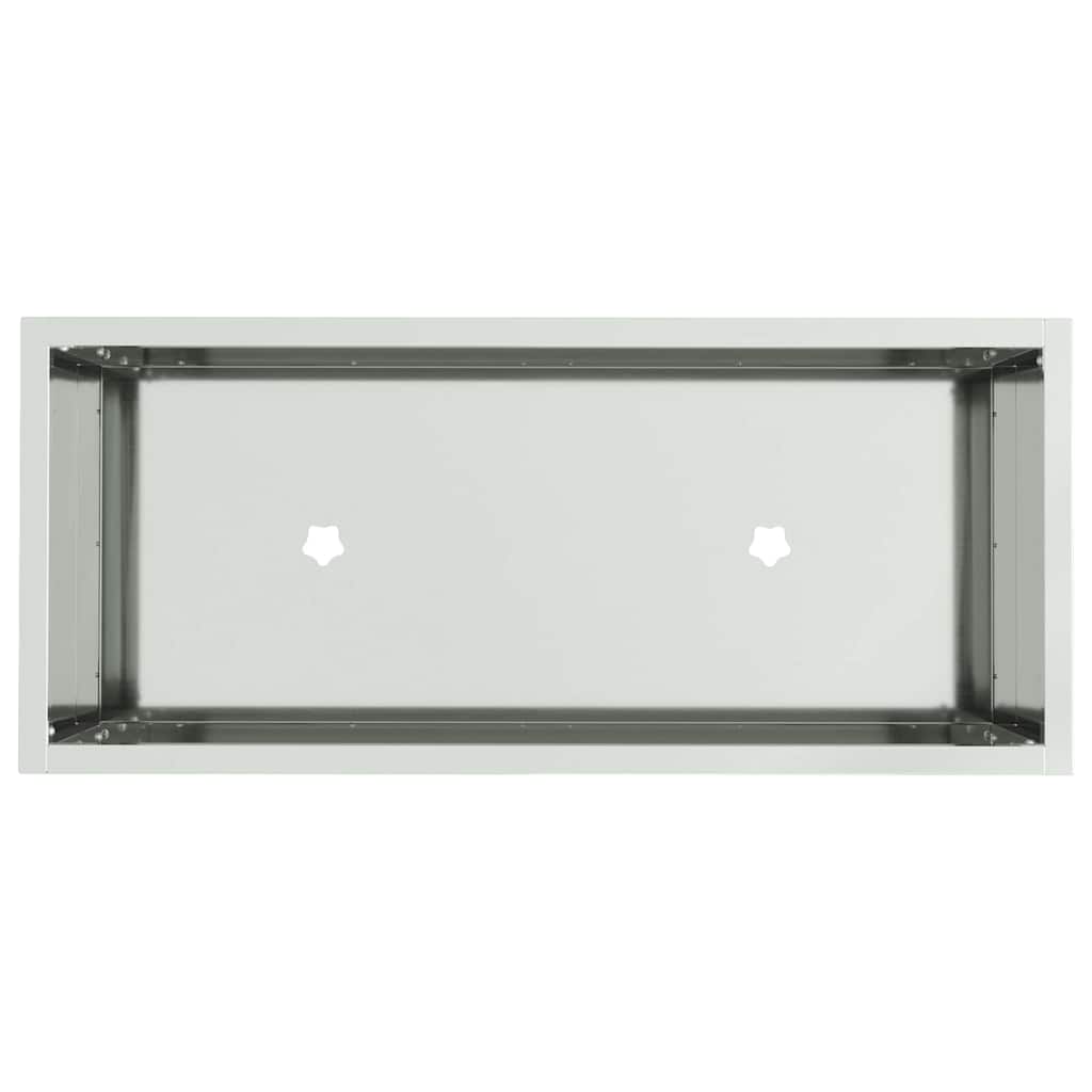 vidaXL Podwyższona doniczka ogrodowa Srebrny 60 x 26 x 45 cm