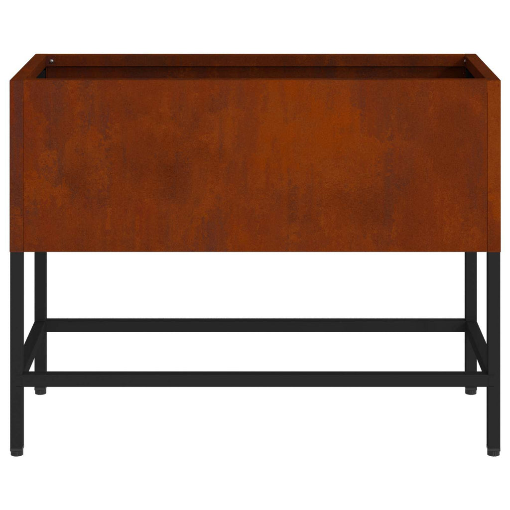 vidaXL Podwyższona doniczka ogrodowa Rdzawy 60 x 26 x 45 cm