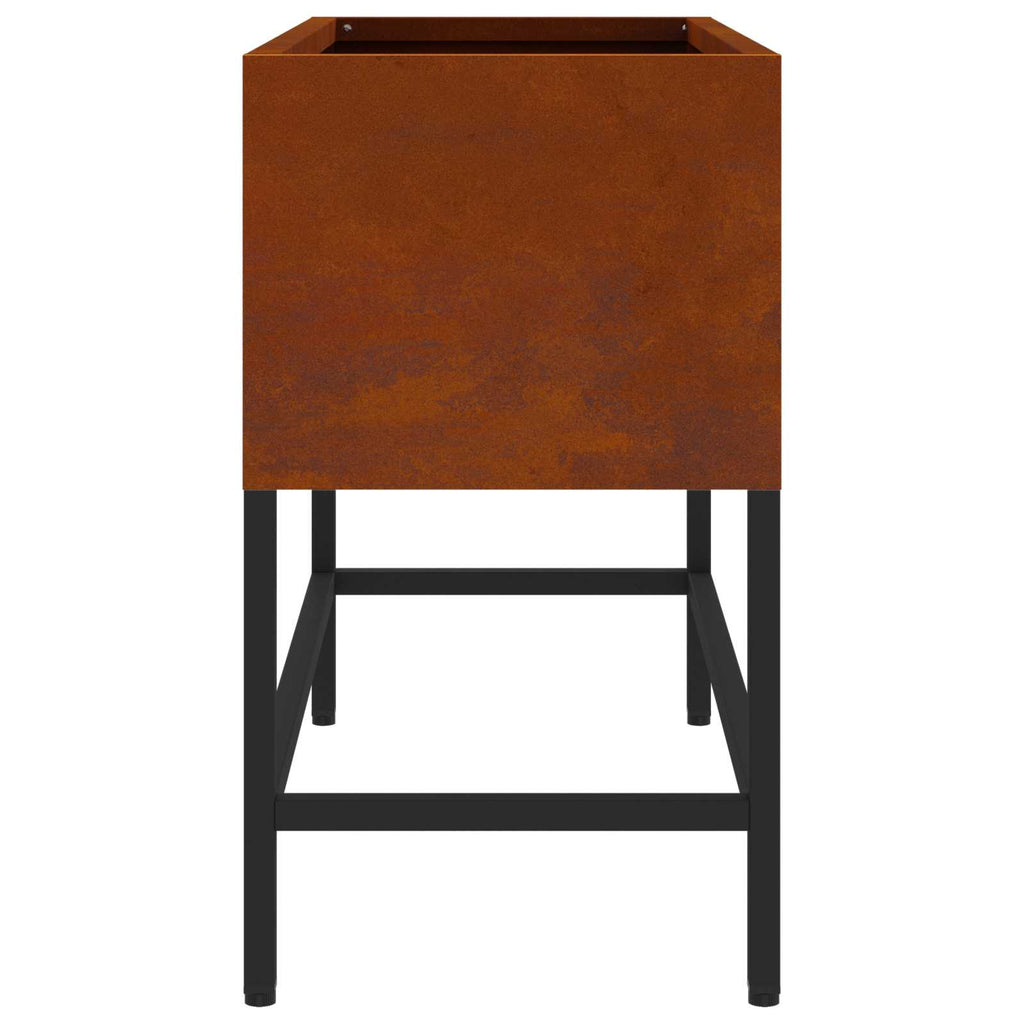 vidaXL Podwyższona doniczka ogrodowa Rdzawy 60 x 26 x 45 cm