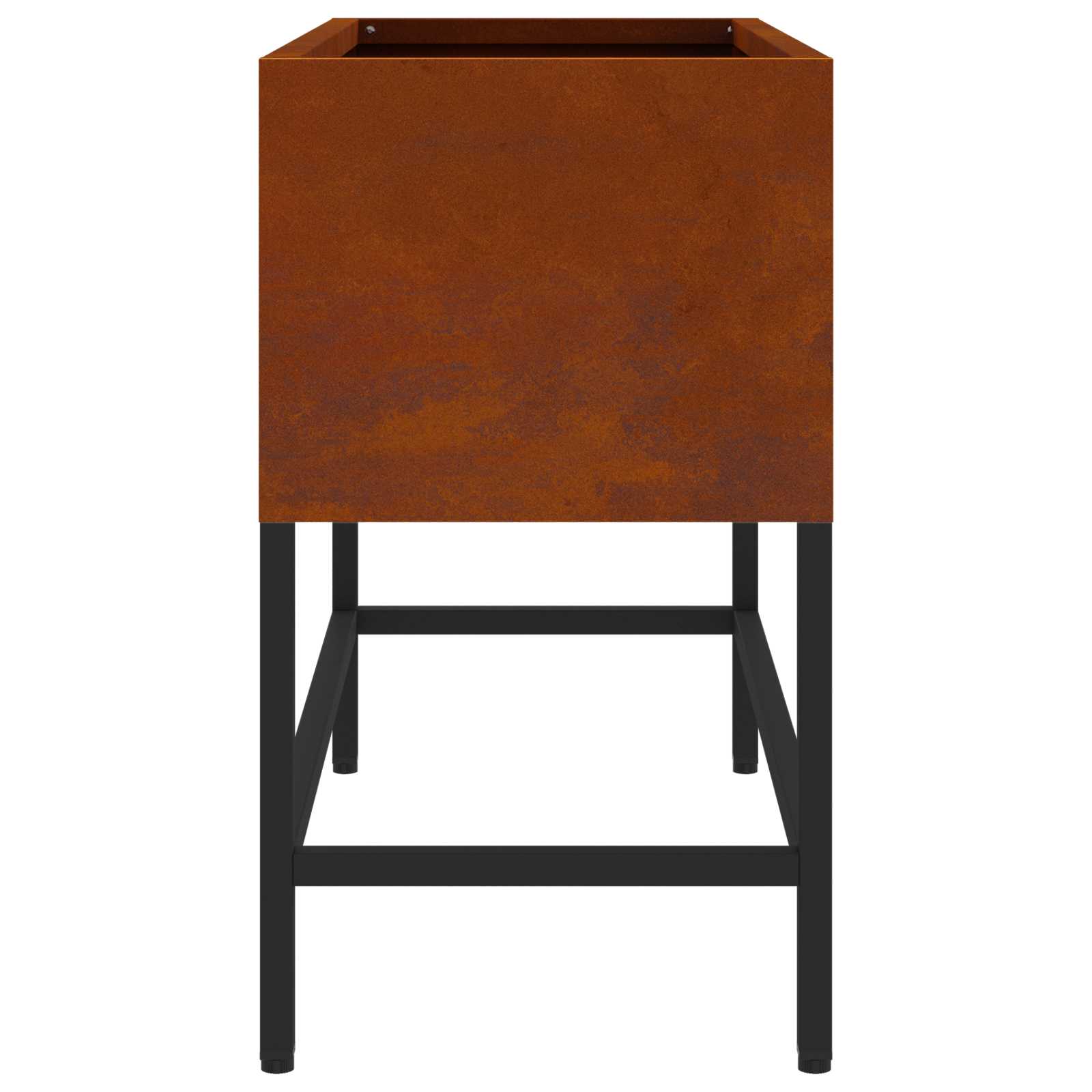vidaXL Podwyższona doniczka ogrodowa Rdzawy 60 x 26 x 45 cm