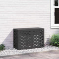 vidaXL Pokrywa do klimatyzatora Czarny 90 x 40 x 60 cm Stal