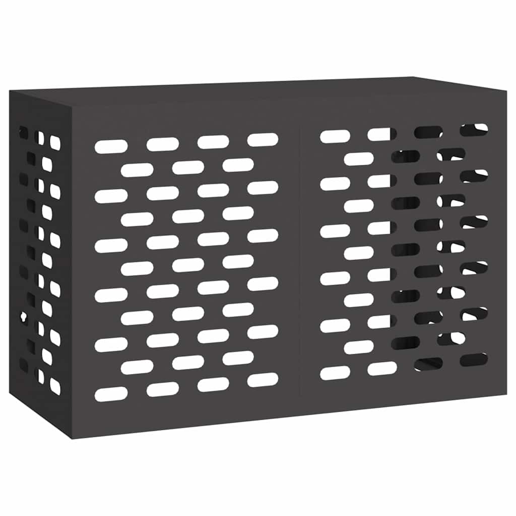 vidaXL Pokrywa do klimatyzatora Czarny 90 x 40 x 60 cm Stal