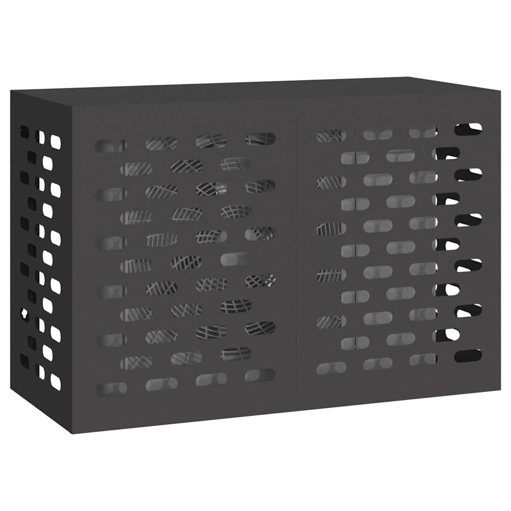 vidaXL Pokrywa do klimatyzatora Czarny 90 x 40 x 60 cm Stal