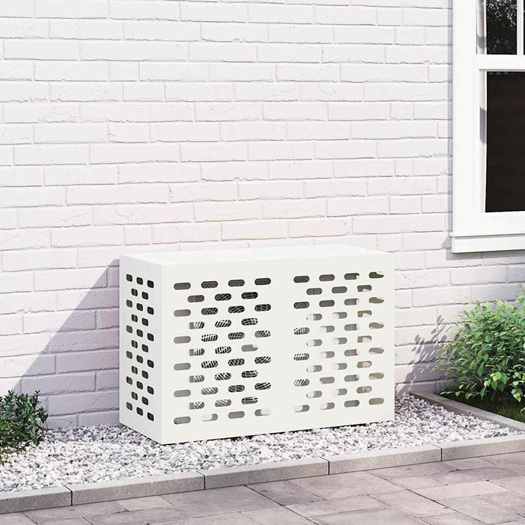 vidaXL Pokrywa do klimatyzatora Biały 90 x 40 x 60 cm Stal