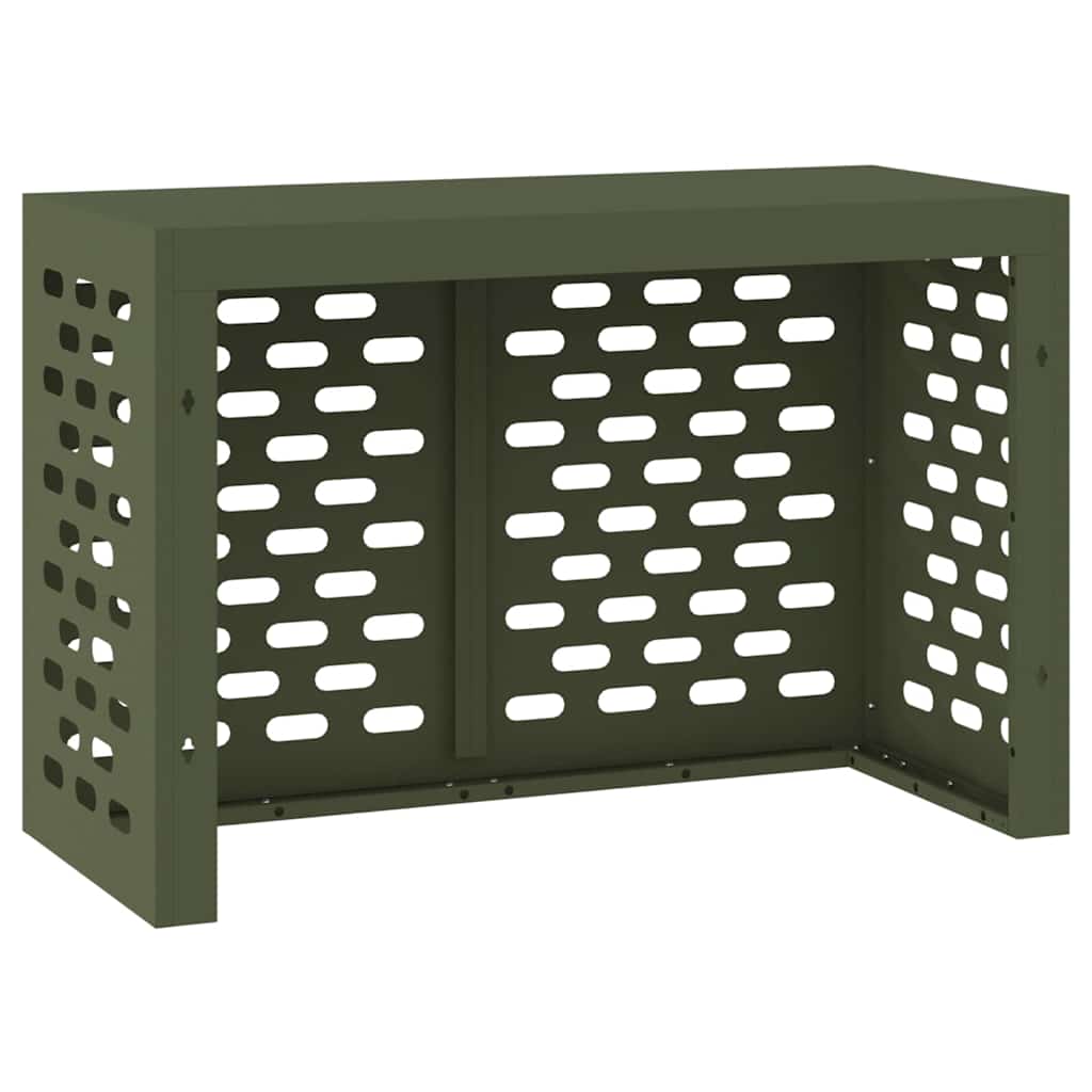 vidaXL Pokrywa do klimatyzatora oliwkowy 90 x 40 x 60 cm Stal