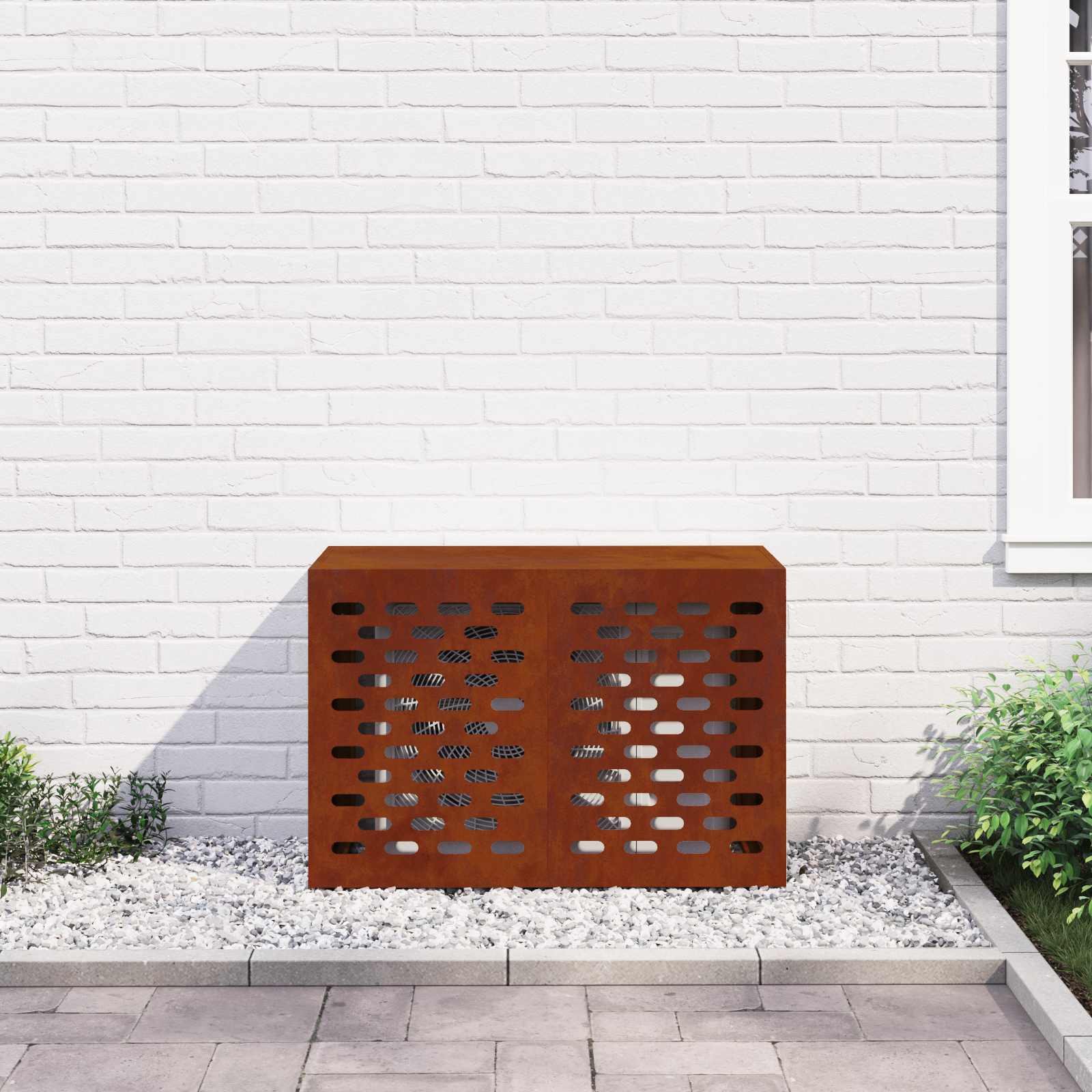 vidaXL Pokrywa do klimatyzatora Rdzawy 90 x 40 x 60 cm