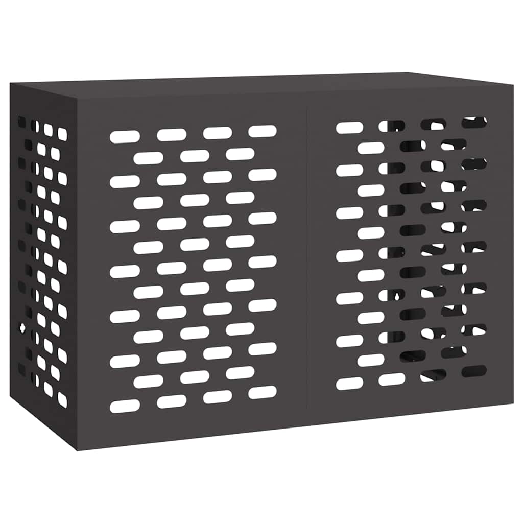 vidaXL Pokrywa do klimatyzatora Czarny 100 x 50 x 70 cm Stal