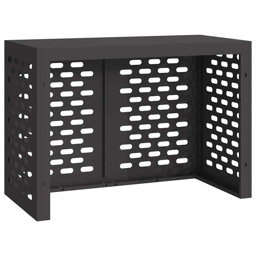 vidaXL Pokrywa do klimatyzatora Czarny 100 x 50 x 70 cm Stal