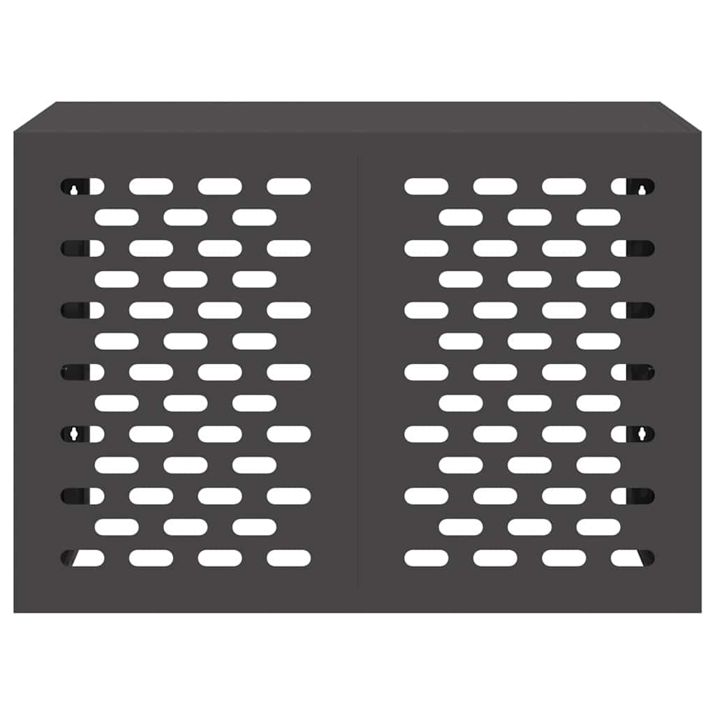 vidaXL Pokrywa do klimatyzatora Czarny 100 x 50 x 70 cm Stal